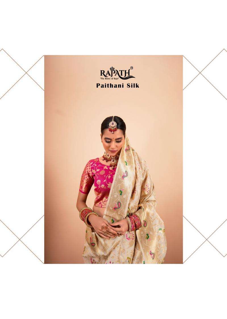 RAJPATH PRESENTS SHAILJA SILK PAITHANI SILK ATTRACTIVE LOOK SAREES CATALOG WHOLESALER AND EXPORTER 
