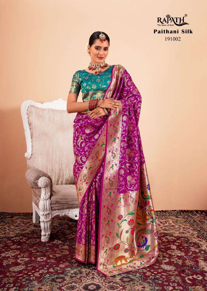 RAJPATH PRESENTS SHAILJA SILK PAITHANI SILK ATTRACTIVE LOOK SAREES CATALOG WHOLESALER AND EXPORTER 