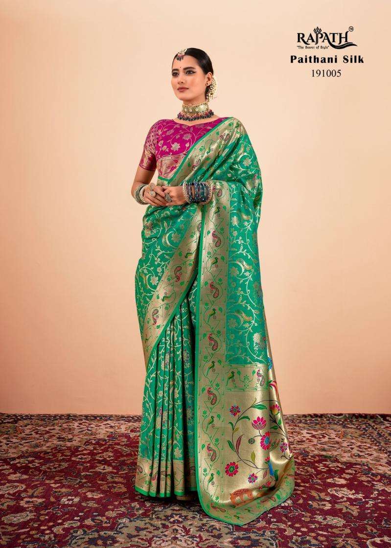 RAJPATH PRESENTS SHAILJA SILK PAITHANI SILK ATTRACTIVE LOOK SAREES CATALOG WHOLESALER AND EXPORTER 