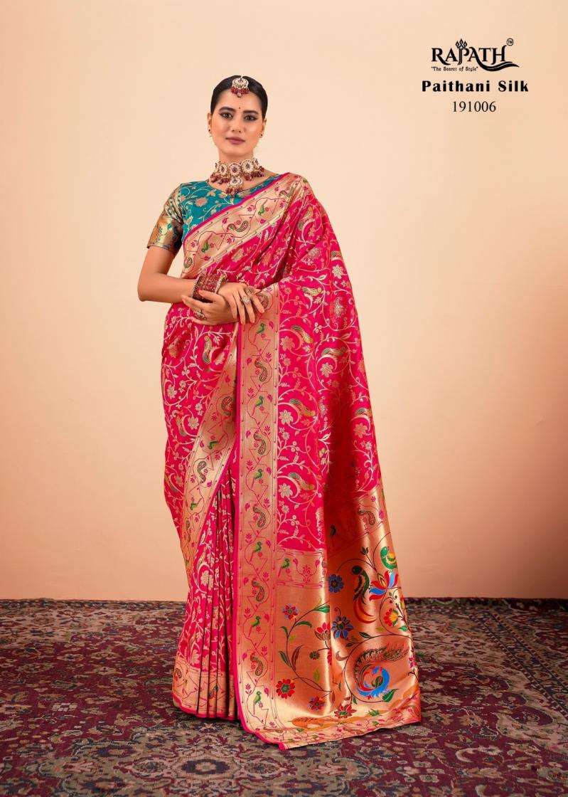 RAJPATH PRESENTS SHAILJA SILK PAITHANI SILK ATTRACTIVE LOOK SAREES CATALOG WHOLESALER AND EXPORTER 