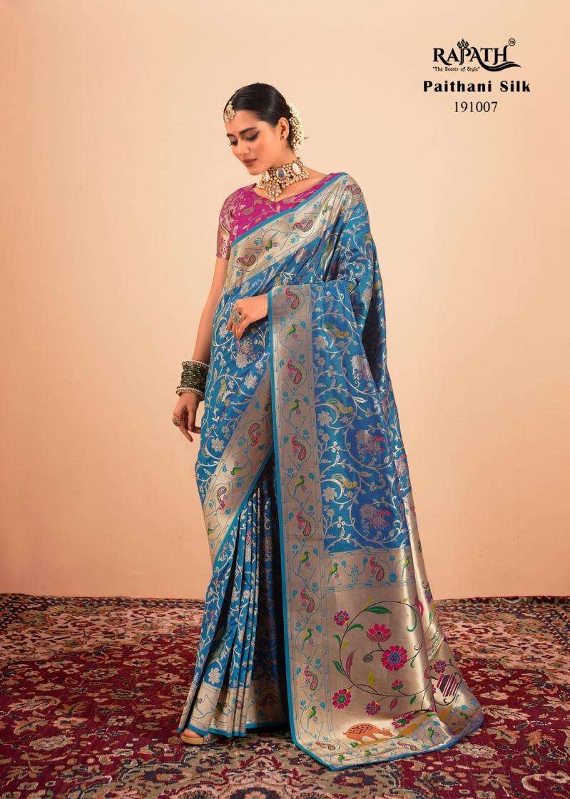 RAJPATH PRESENTS SHAILJA SILK PAITHANI SILK ATTRACTIVE LOOK SAREES CATALOG WHOLESALER AND EXPORTER 