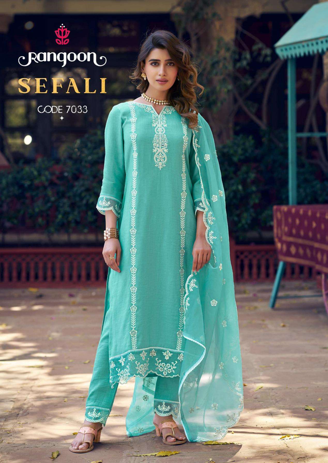 Rangoon Presents Sefali Viscose Khadi Readymade Fashionable Kurtis Catalog Wholesaler And Exporter 