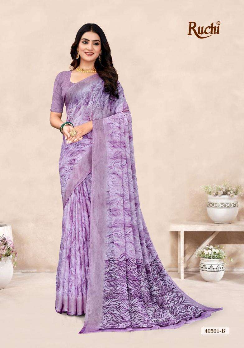 Ruchi Presents Star Chiffon Vol -196 Chiffon Printed Saree Catalog Wholesaler And Exporter 