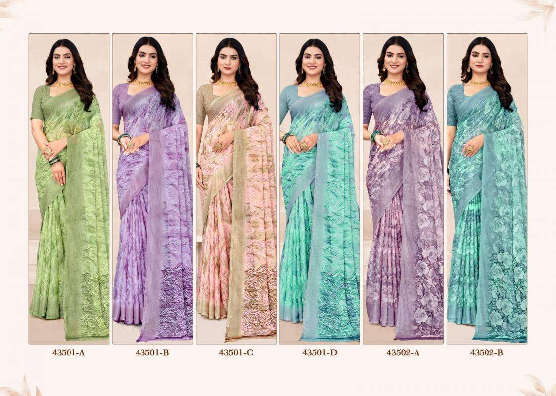 Ruchi Presents Star Chiffon Vol -196 Chiffon Printed Saree Catalog Wholesaler And Exporter 