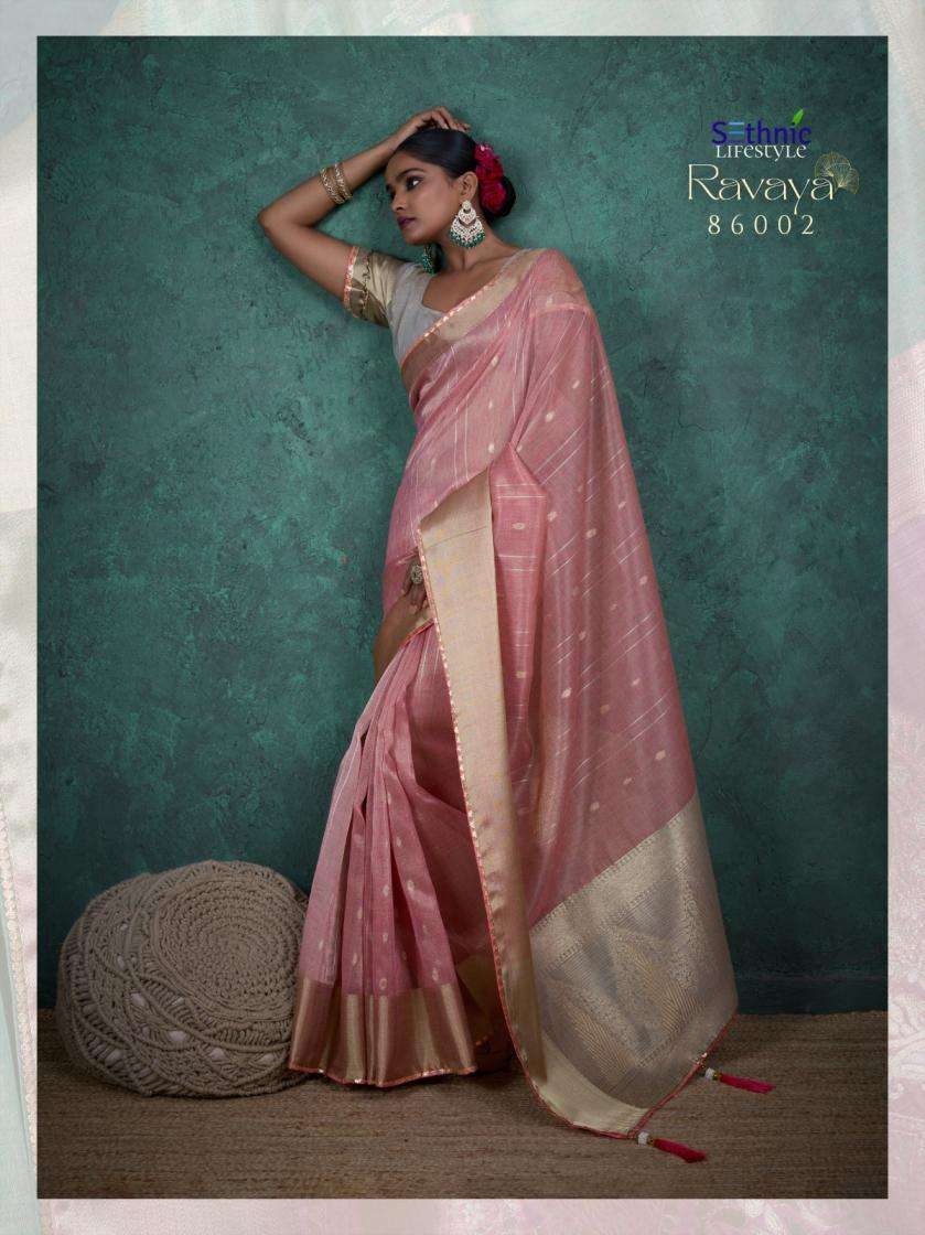 Sethnic Lifestyle Present Ravaya Party Wear Linen Blend Woven Saree Catalog Wholesaler And Exporter 