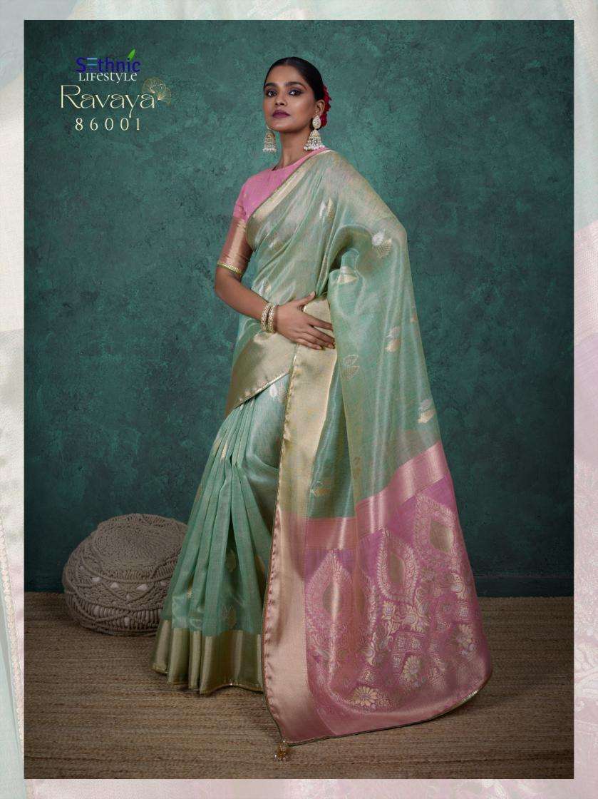 Sethnic Lifestyle Present Ravaya Party Wear Linen Blend Woven Saree Catalog Wholesaler And Exporter 