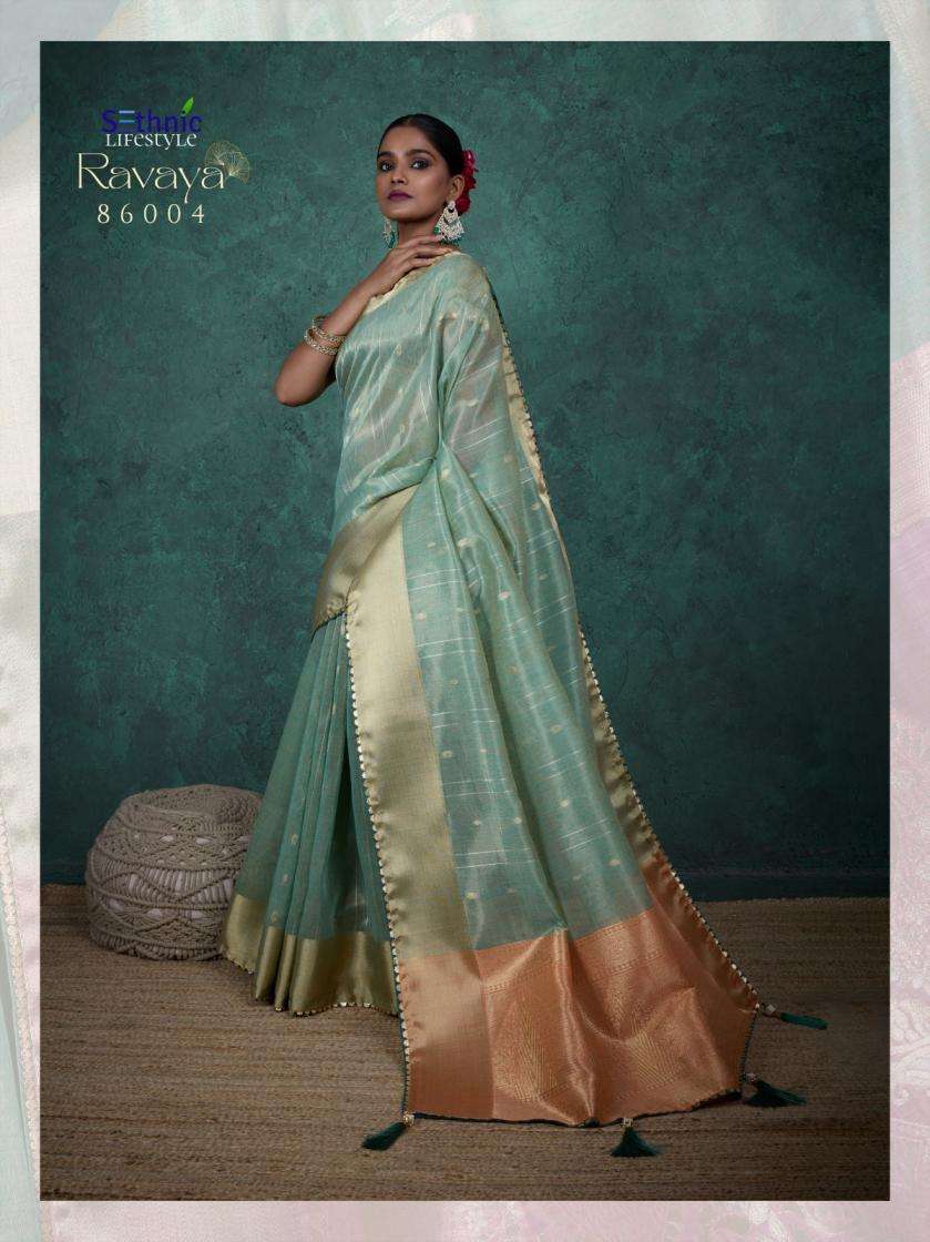 Sethnic Lifestyle Present Ravaya Party Wear Linen Blend Woven Saree Catalog Wholesaler And Exporter 