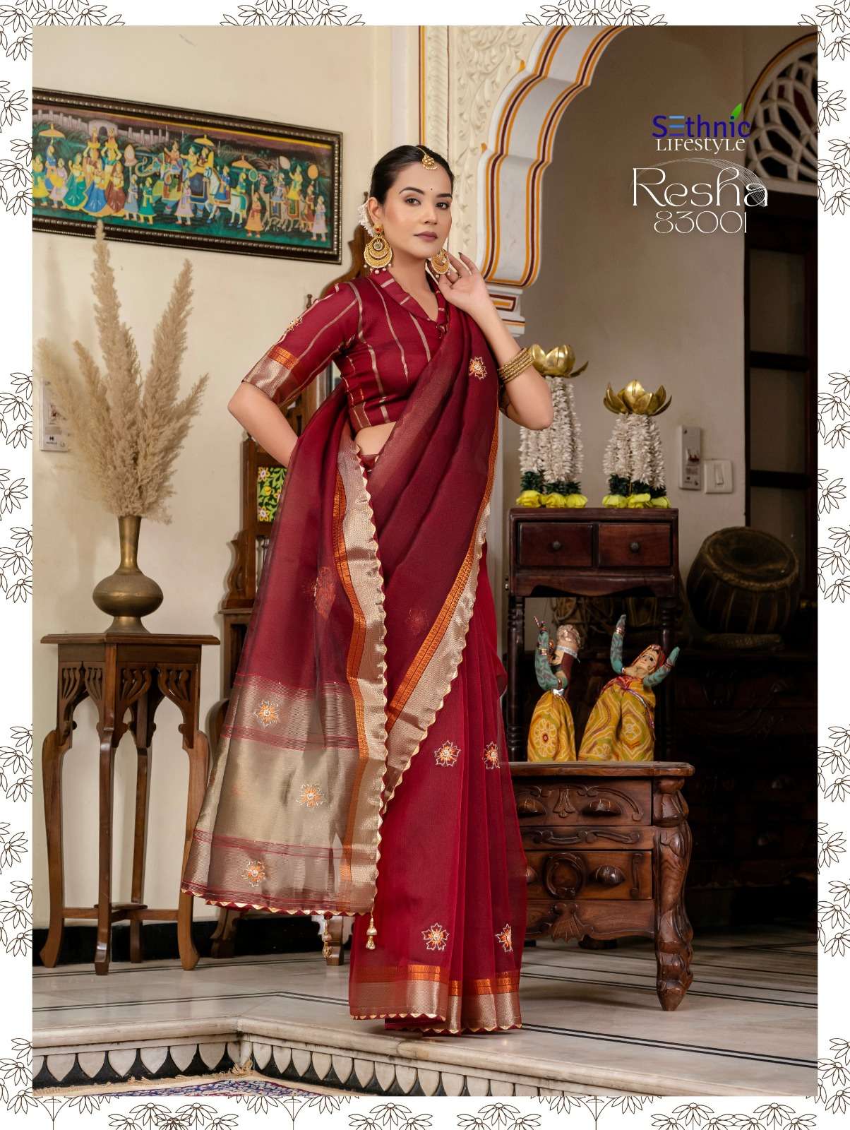 SETHNIC PRESENTS RESHA FANCY KOTA LINEN SAREES CATALOG WHOLESALER AND EXPORTER IN SURAT
