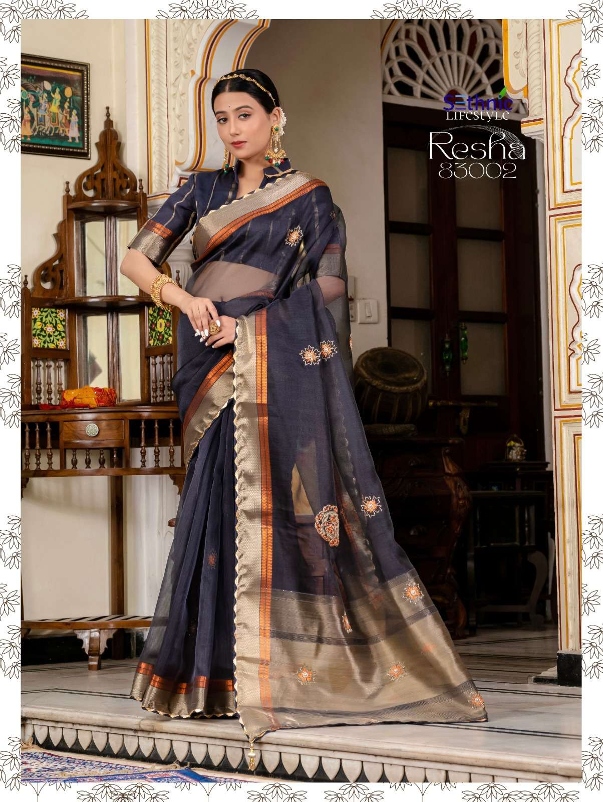 SETHNIC PRESENTS RESHA FANCY KOTA LINEN SAREES CATALOG WHOLESALER AND EXPORTER IN SURAT