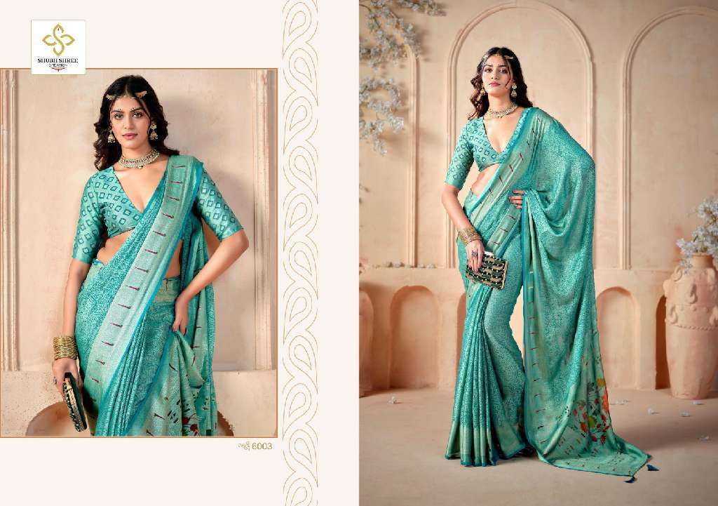 SHUBH SHREE PRESENTS SHALIGRAM VOL-6 WHOLESALE DESIGNER SAREES WITH FANCY COLOURS CATALOG WHOLESALER AND EXPORTER 