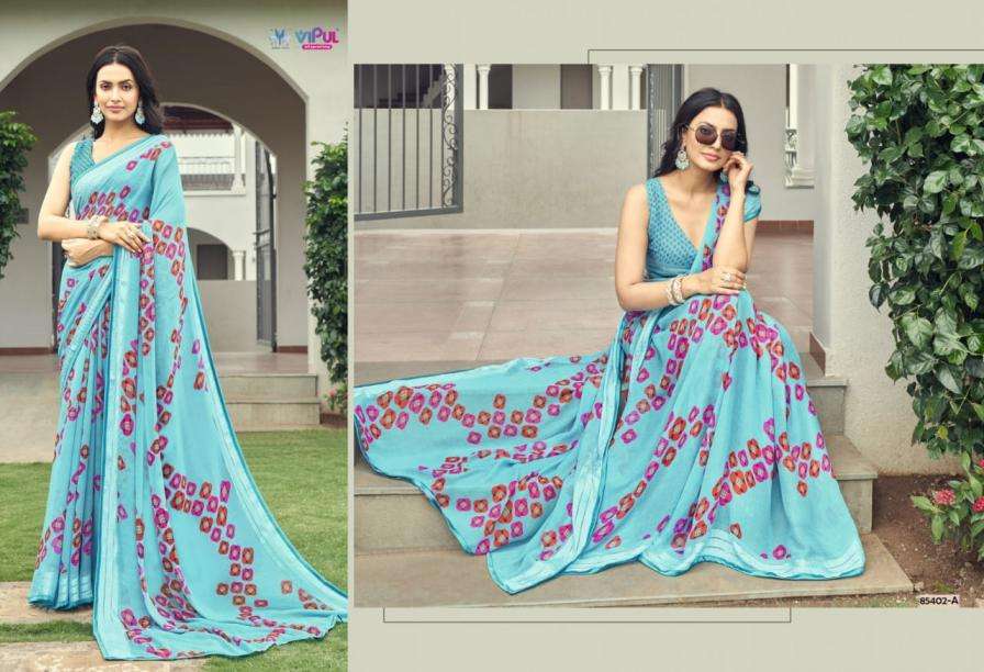 VIPUL FASHION PRESENTS NAYASA SHIMMER COLOUR ADDITION FANCY SAREES CATALOG WHOLESALER AND EXPORTER 