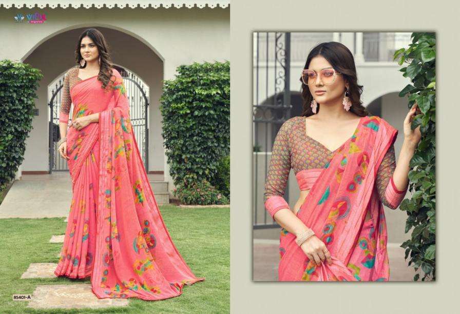 VIPUL FASHION PRESENTS NAYASA SHIMMER COLOUR ADDITION FANCY SAREES CATALOG WHOLESALER AND EXPORTER 