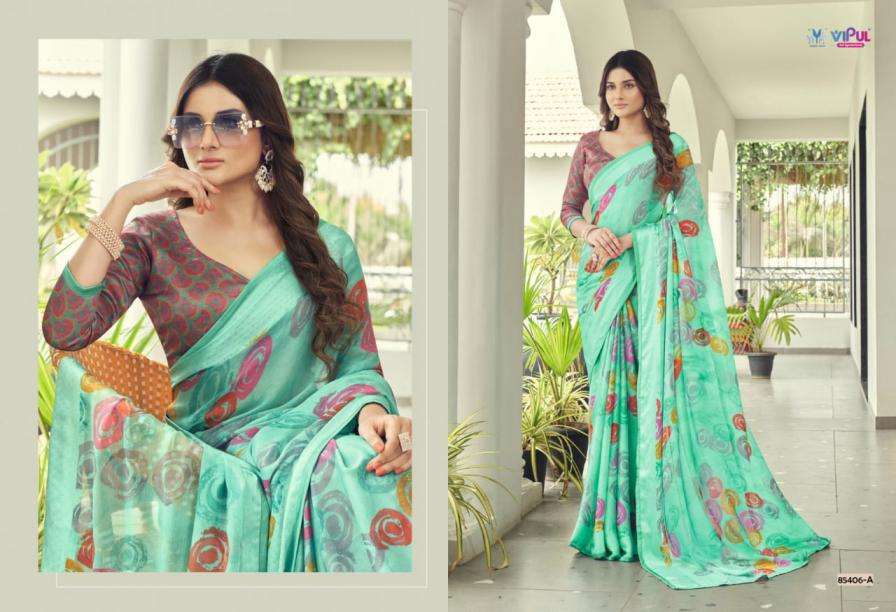 VIPUL FASHION PRESENTS NAYASA SHIMMER COLOUR ADDITION FANCY SAREES CATALOG WHOLESALER AND EXPORTER 