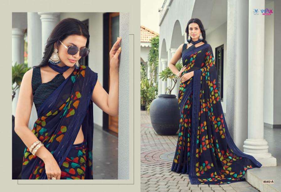 VIPUL FASHION PRESENTS NAYASA SHIMMER COLOUR ADDITION FANCY SAREES CATALOG WHOLESALER AND EXPORTER 