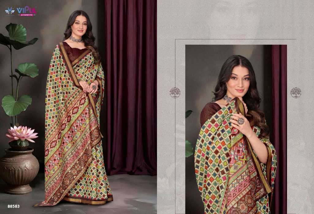 Vipul Presents Amrapali Vol-2 Wholesale Cotton Fabrics Indian Sarees Catalog Wholesaler And Exporter 