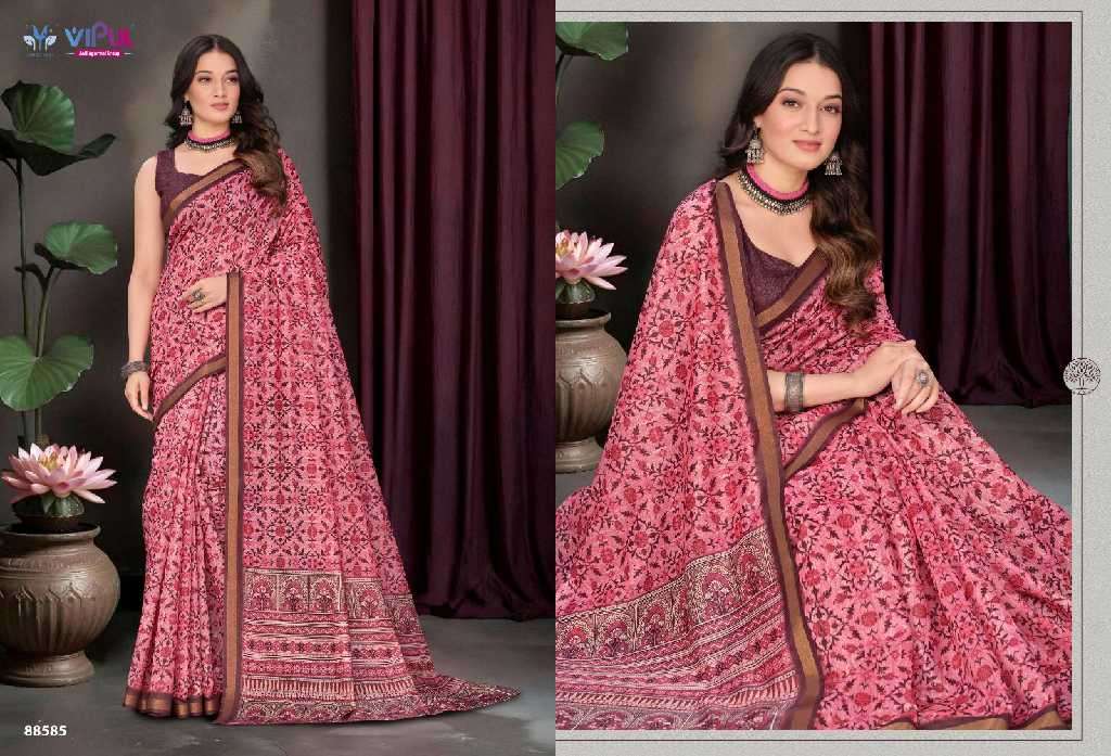 Vipul Presents Amrapali Vol-2 Wholesale Cotton Fabrics Indian Sarees Catalog Wholesaler And Exporter 