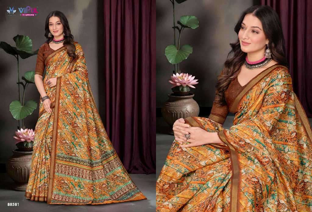 Vipul Presents Amrapali Vol-2 Wholesale Cotton Fabrics Indian Sarees Catalog Wholesaler And Exporter 