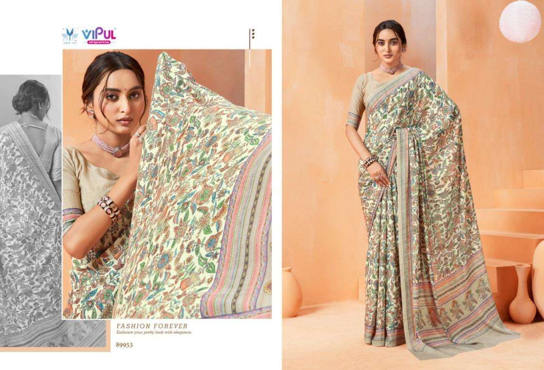 VIPUL PRESENTS ANTIQUE ROYAL VOL-14 CREWA GEORGETTE STYLISH SAREE CATALOG WHOLESALER AND EXPORTER 