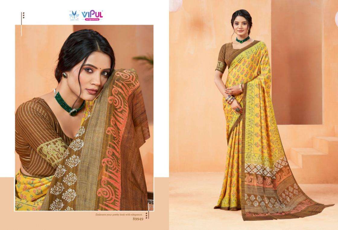 VIPUL PRESENTS ANTIQUE ROYAL VOL-14 CREWA GEORGETTE STYLISH SAREE CATALOG WHOLESALER AND EXPORTER 