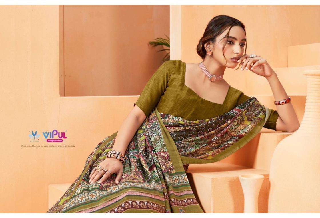 VIPUL PRESENTS ANTIQUE ROYAL VOL-14 CREWA GEORGETTE STYLISH SAREE CATALOG WHOLESALER AND EXPORTER 