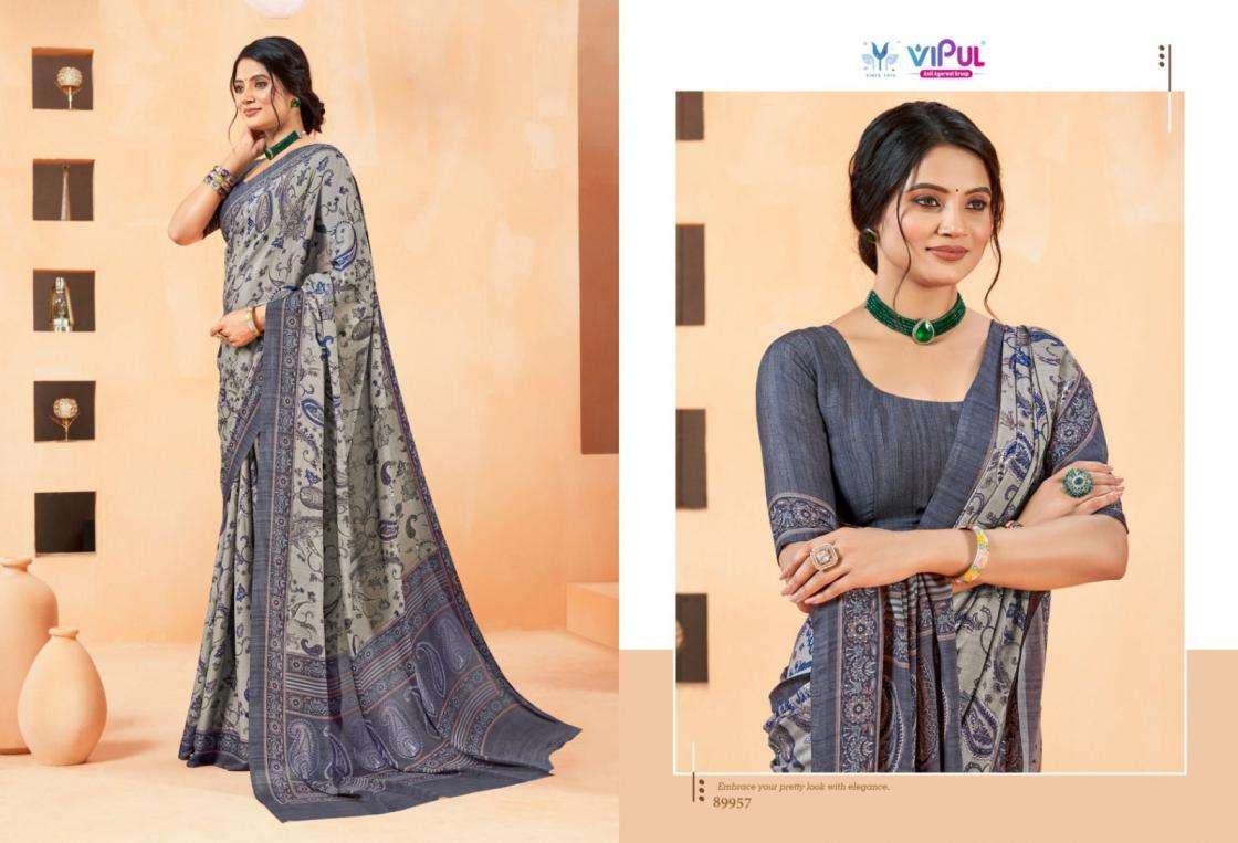 VIPUL PRESENTS ANTIQUE ROYAL VOL-14 CREWA GEORGETTE STYLISH SAREE CATALOG WHOLESALER AND EXPORTER 
