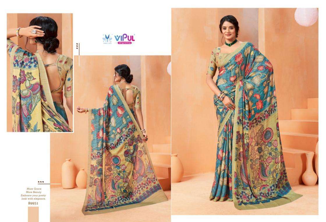 VIPUL PRESENTS ANTIQUE ROYAL VOL-14 CREWA GEORGETTE STYLISH SAREE CATALOG WHOLESALER AND EXPORTER 