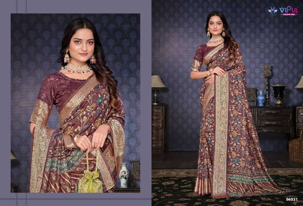 Vipul Presents Madhura Wholesale Soft Silk Ethnic Indian Sarees Catalog WHolesaler And Exporter 