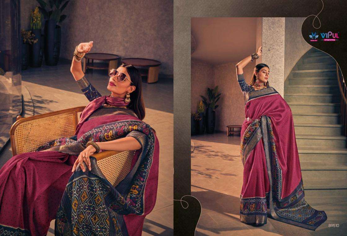 VIPUL PRESENTS VENUS SILK TWO TONE SILK FANCY BEST SAREE CATALOG WHOLESALER AND EXPORTER IN SURAT