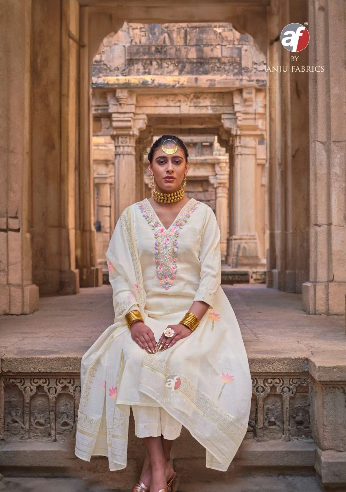 Anju Fab Presents Chandani Vol-4 Fancy Cotton Kurtis Catalog Wholesaler And EXporter 