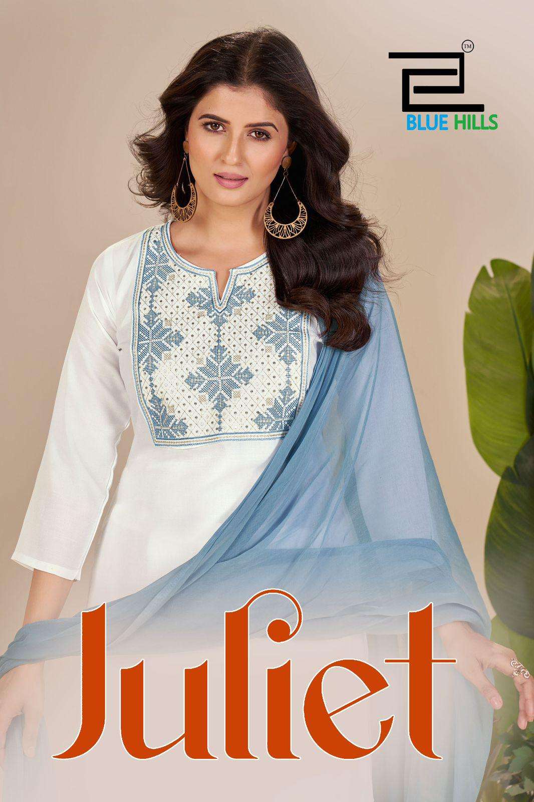 blue hills presents juliet rayon readymade classic kurti pant with dupatta catalog wholesaler and exporter 