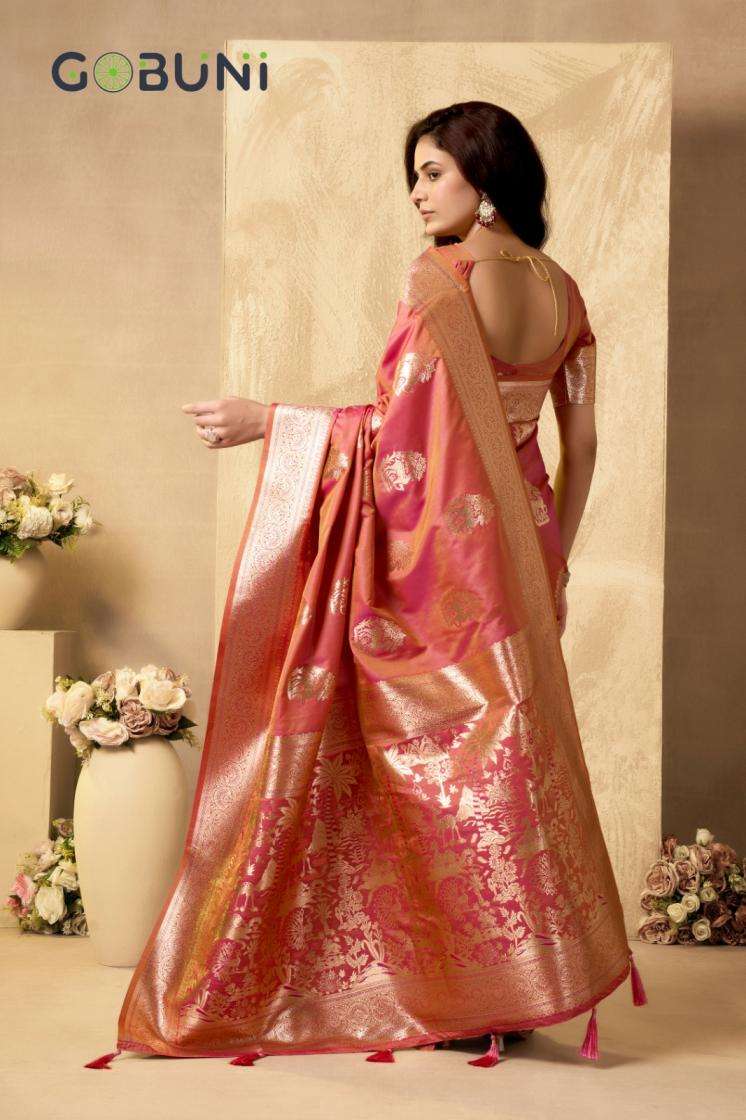 Gobuni Presents Sabyasachi Traditional Rich Pallu Silk Saree For Womens Catalog Wholesaler And Exporter 