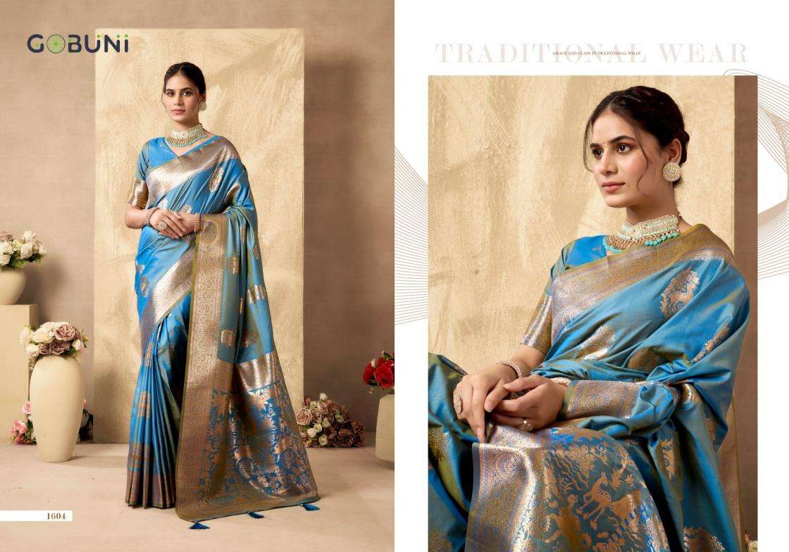 Gobuni Presents Sabyasachi Traditional Rich Pallu Silk Saree For Womens Catalog Wholesaler And Exporter 