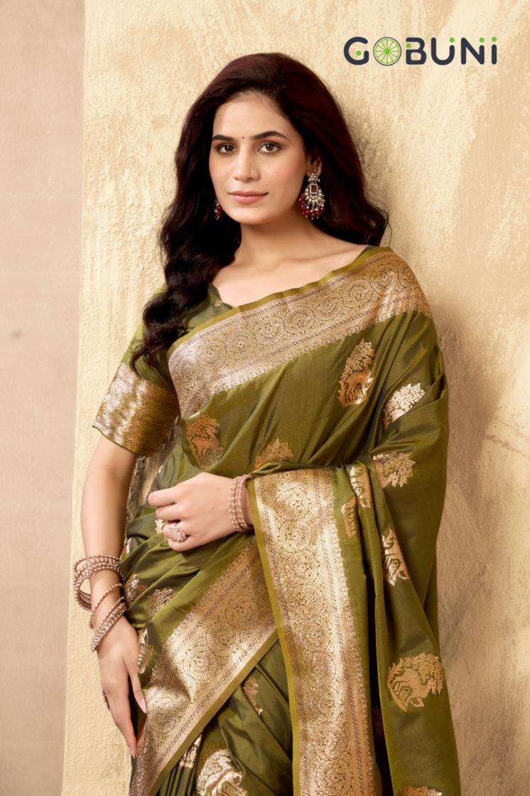 Gobuni Presents Sabyasachi Traditional Rich Pallu Silk Saree For Womens Catalog Wholesaler And Exporter 