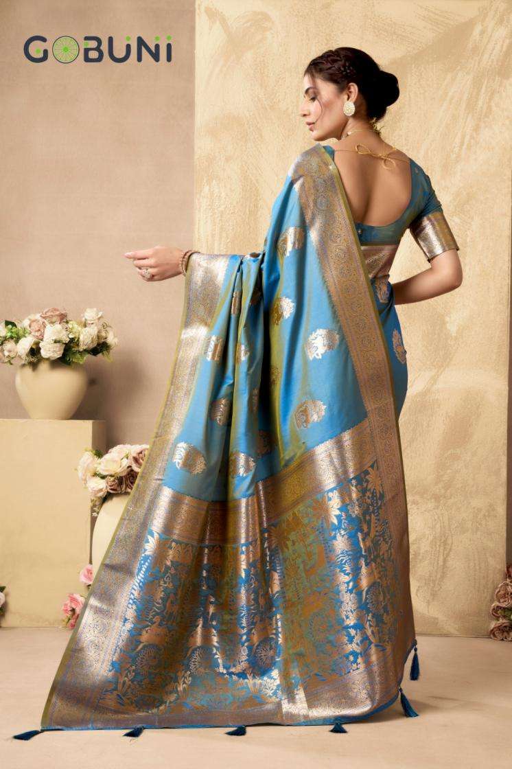 Gobuni Presents Sabyasachi Traditional Rich Pallu Silk Saree For Womens Catalog Wholesaler And Exporter 