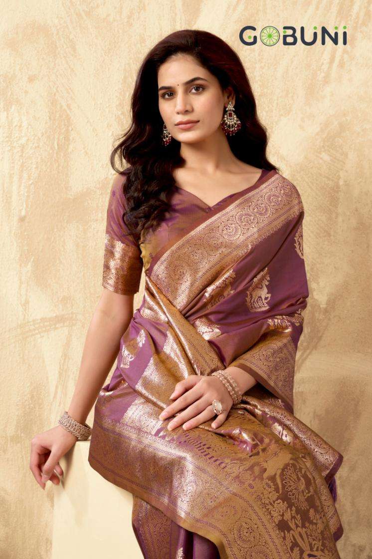 Gobuni Presents Sabyasachi Traditional Rich Pallu Silk Saree For Womens Catalog Wholesaler And Exporter 