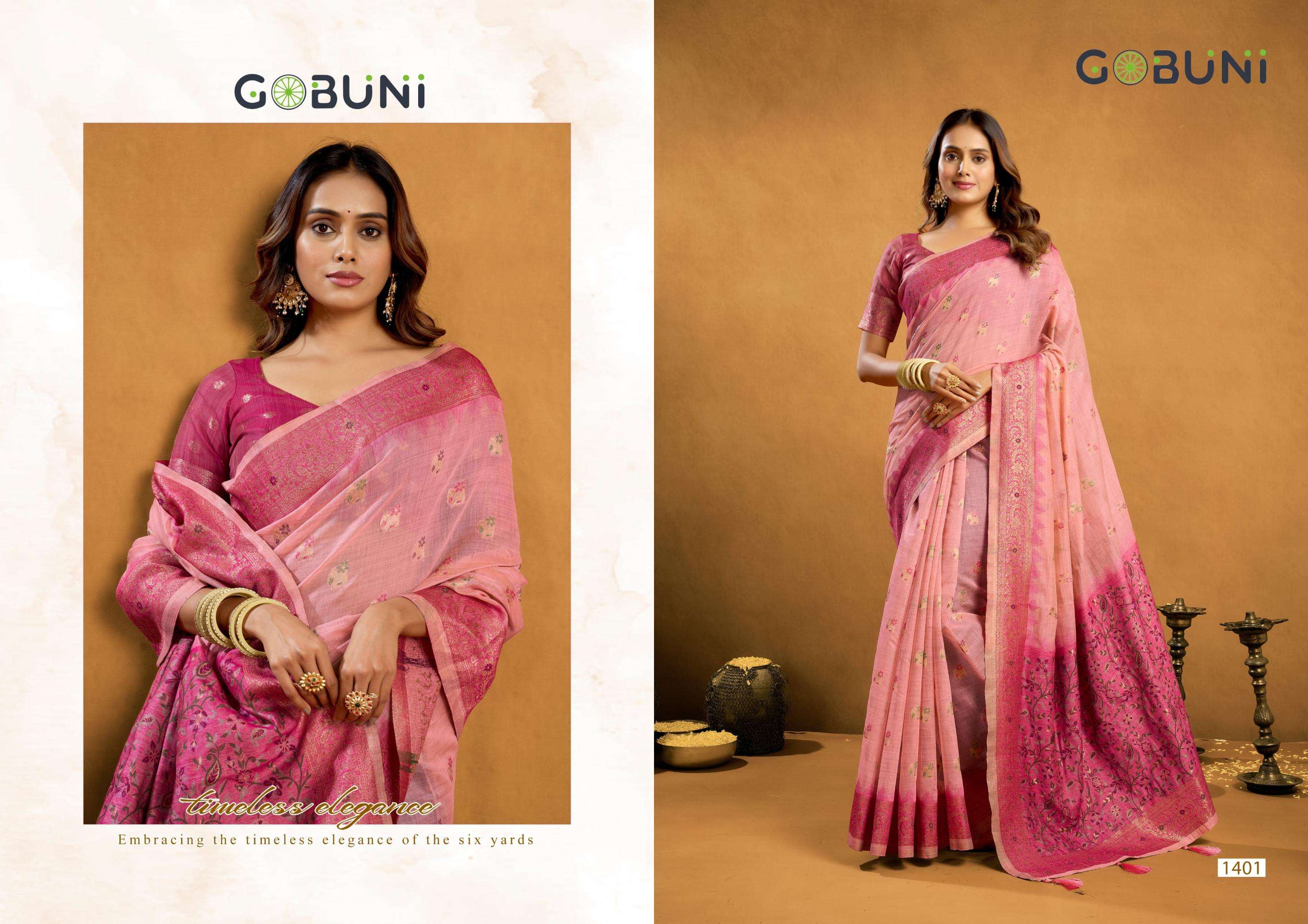gobuni presents sindoor cotton beautiful zari exclusive sarees catalog