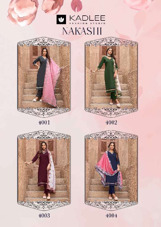 KADLEE PRESENTS NAKASHI WHOLESALE FULLY STITCHED 3PCS DESIGNER KURTIS CATALOG WHOLESALER AND EXPORTER 