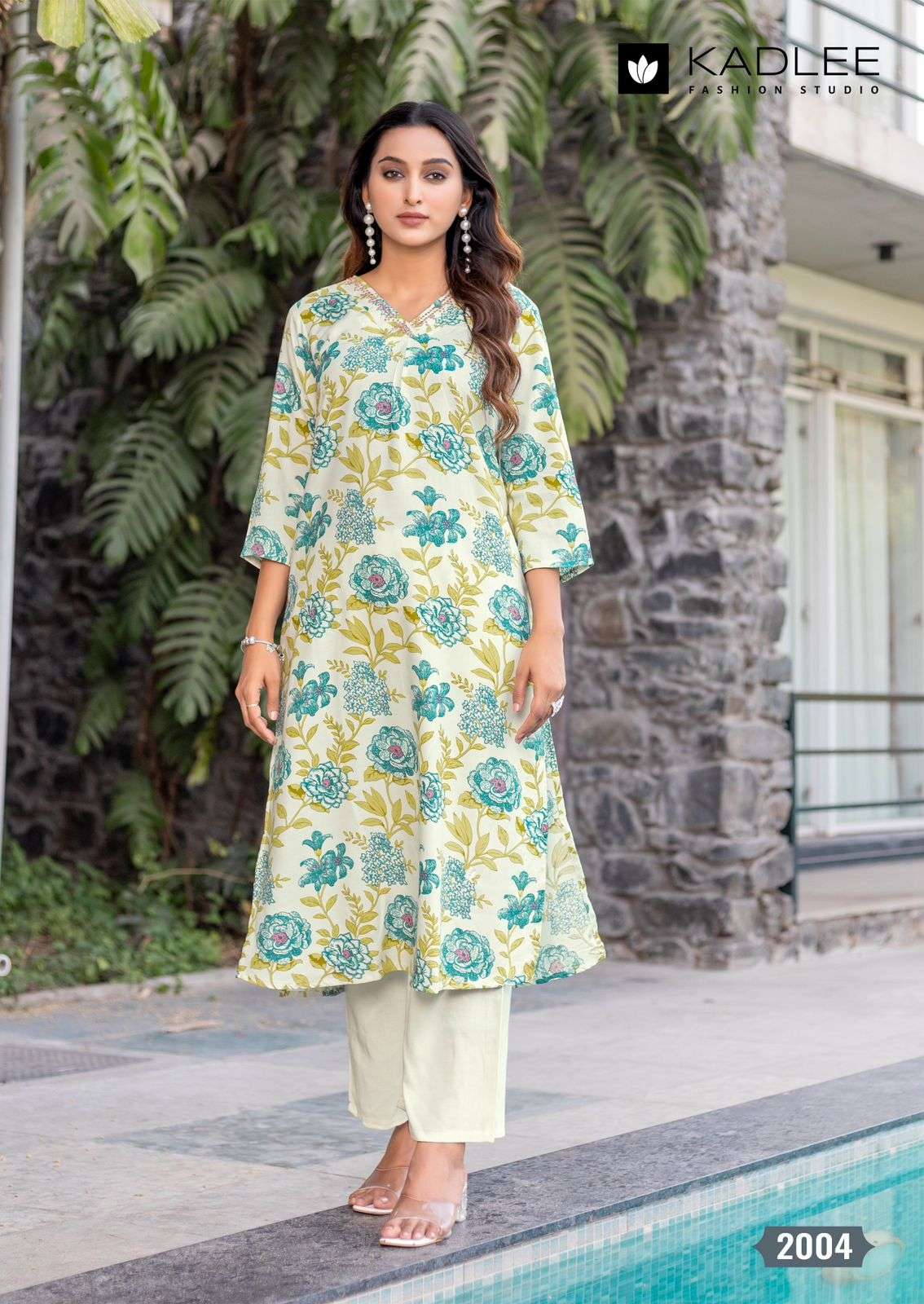 kadlee presents Preetkala	rayon readymade classic kurti with bottom catalog wholesaler and exports