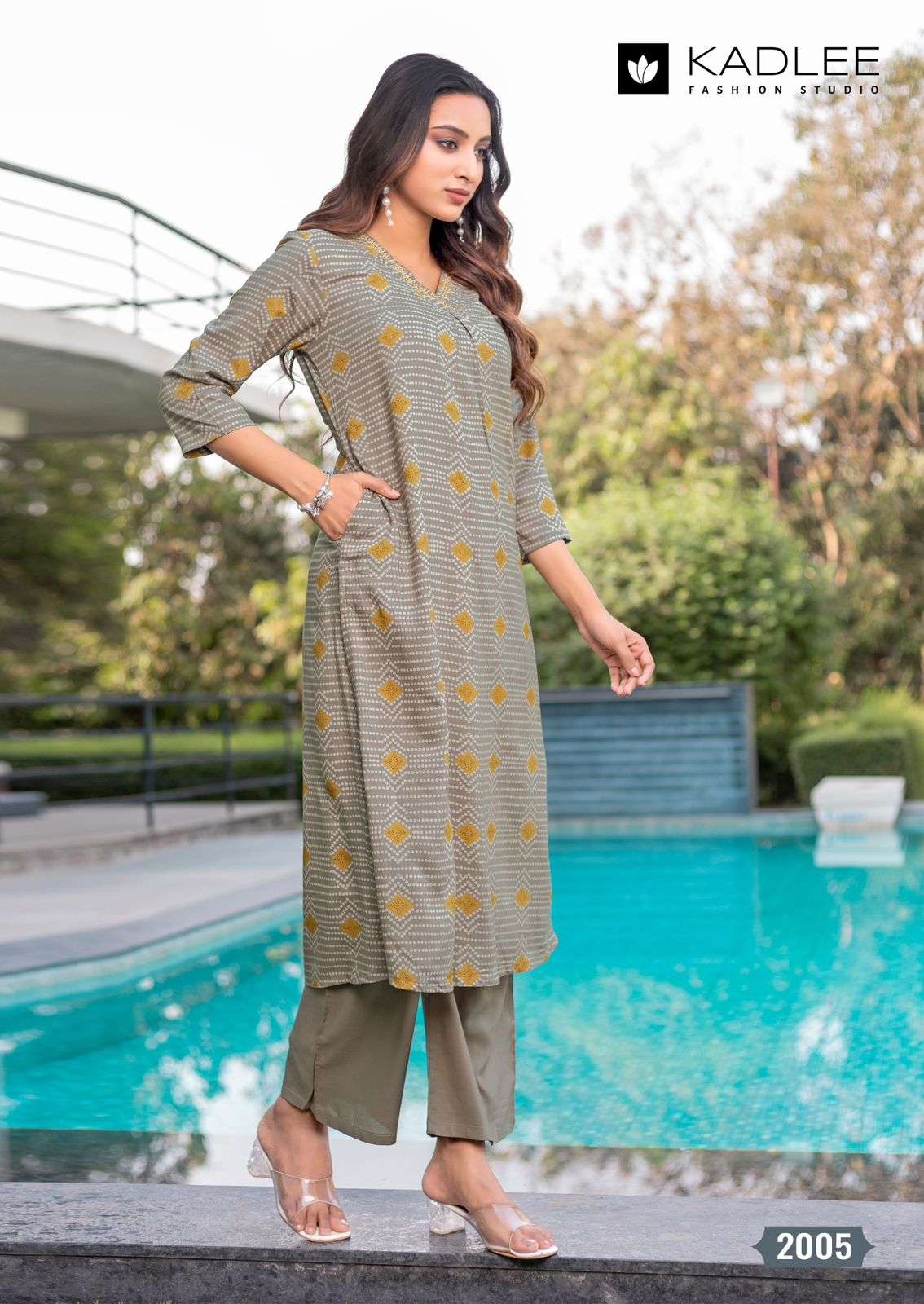 kadlee presents Preetkala	rayon readymade classic kurti with bottom catalog wholesaler and exports