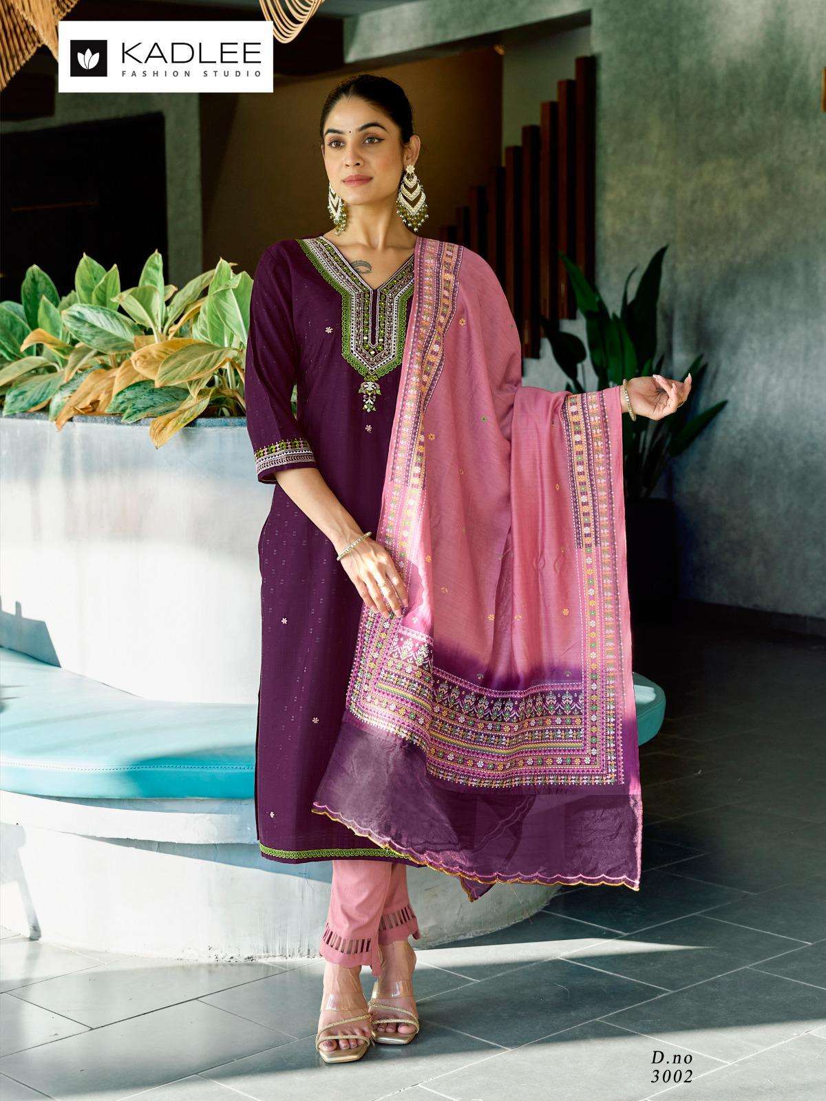 kadlee presents vardan viscose readymade classic kurti with bottom and duppata catalog wholesaler and exports
