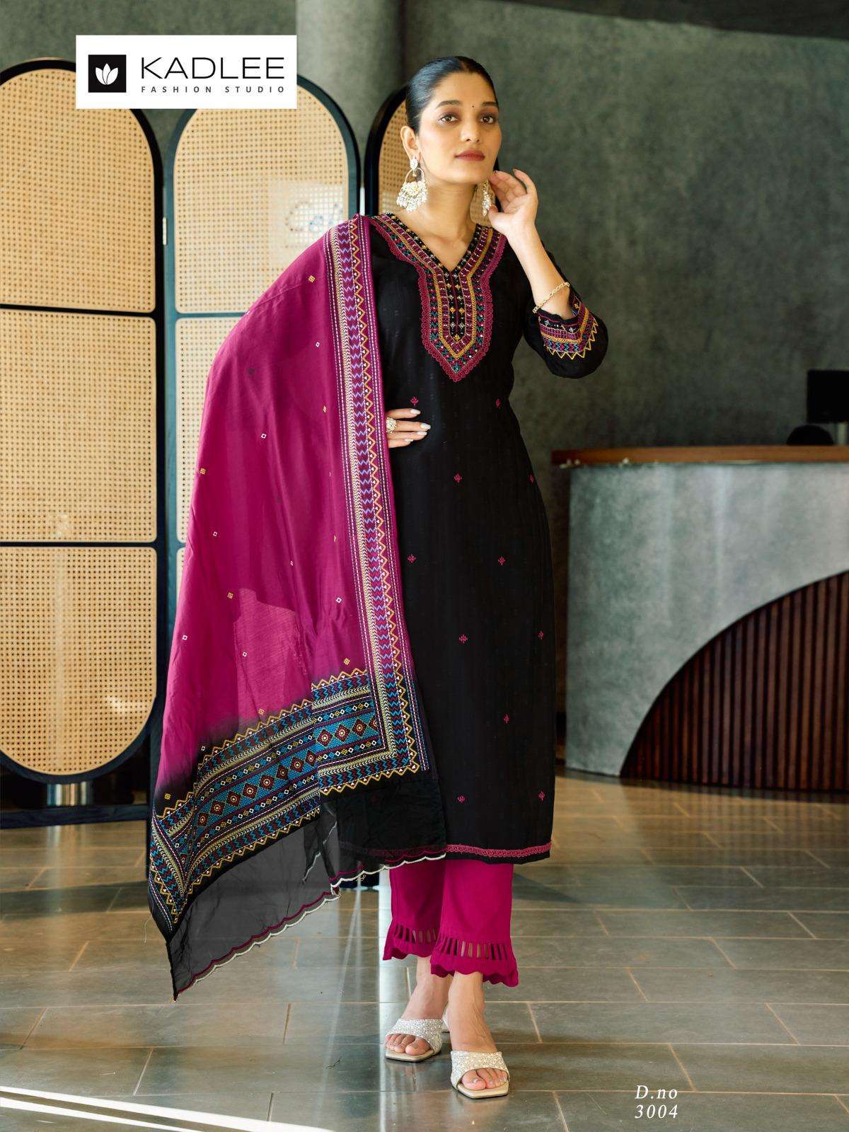kadlee presents vardan viscose readymade classic kurti with bottom and duppata catalog wholesaler and exports