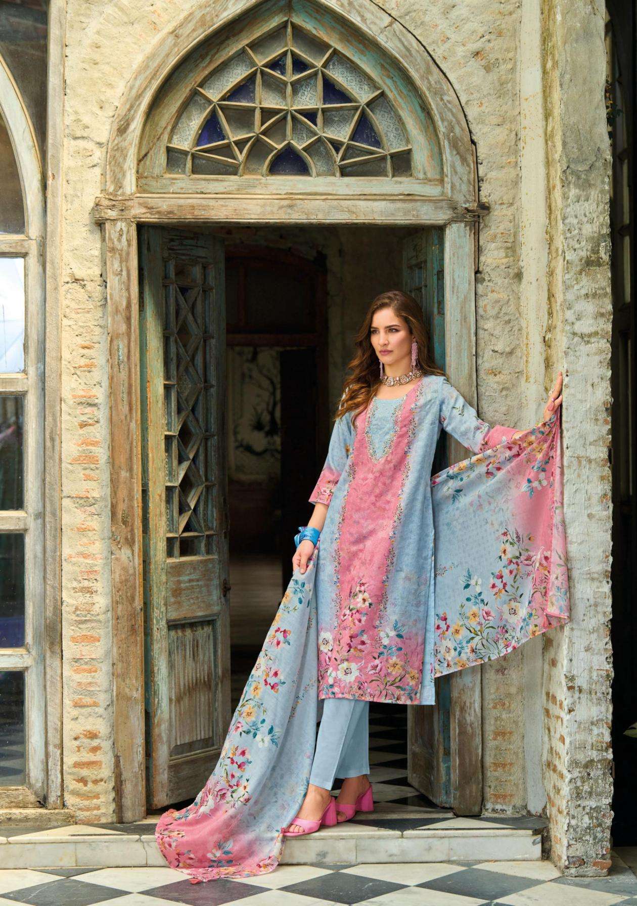 LADY LEELA PRESENTS SUMMER PASTELS VOL 2 READYMADE LINEN PARTY WEAR SUIT FOR WOMENS CATALOG WHOLESALER 