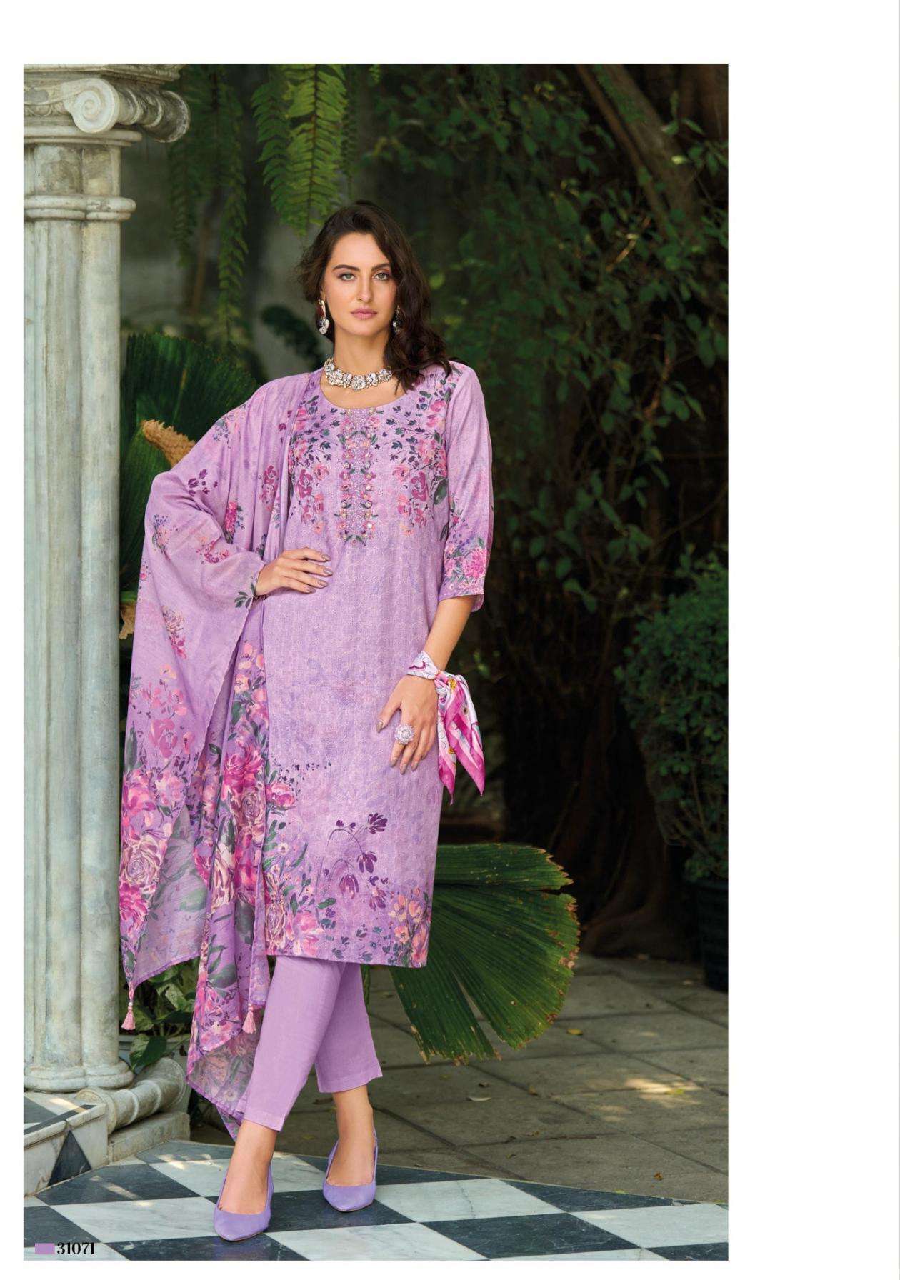 LADY LEELA PRESENTS SUMMER PASTELS VOL 2 READYMADE LINEN PARTY WEAR SUIT FOR WOMENS CATALOG WHOLESALER 