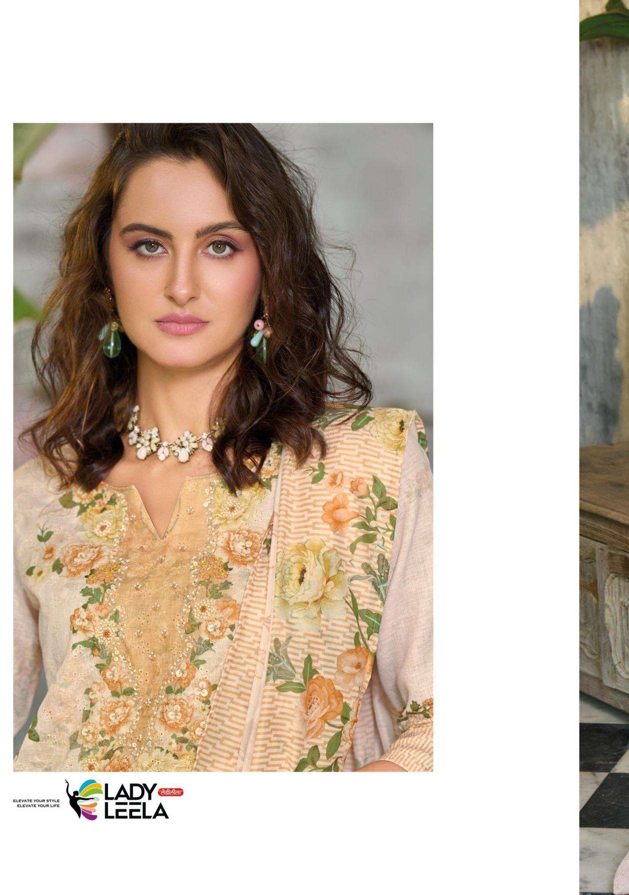 LADY LEELA PRESENTS SUMMER PASTELS VOL 2 READYMADE LINEN PARTY WEAR SUIT FOR WOMENS CATALOG WHOLESALER 
