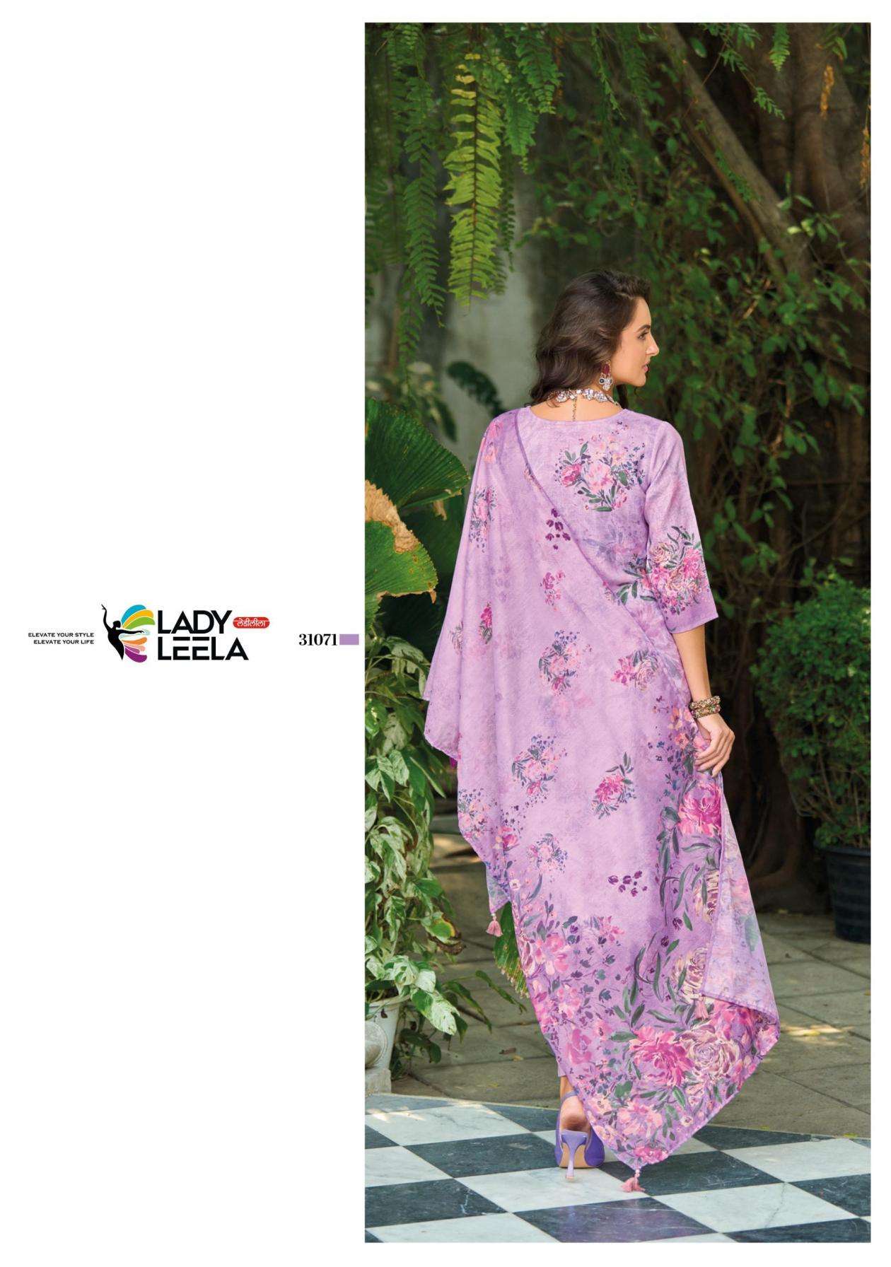 LADY LEELA PRESENTS SUMMER PASTELS VOL 2 READYMADE LINEN PARTY WEAR SUIT FOR WOMENS CATALOG WHOLESALER 
