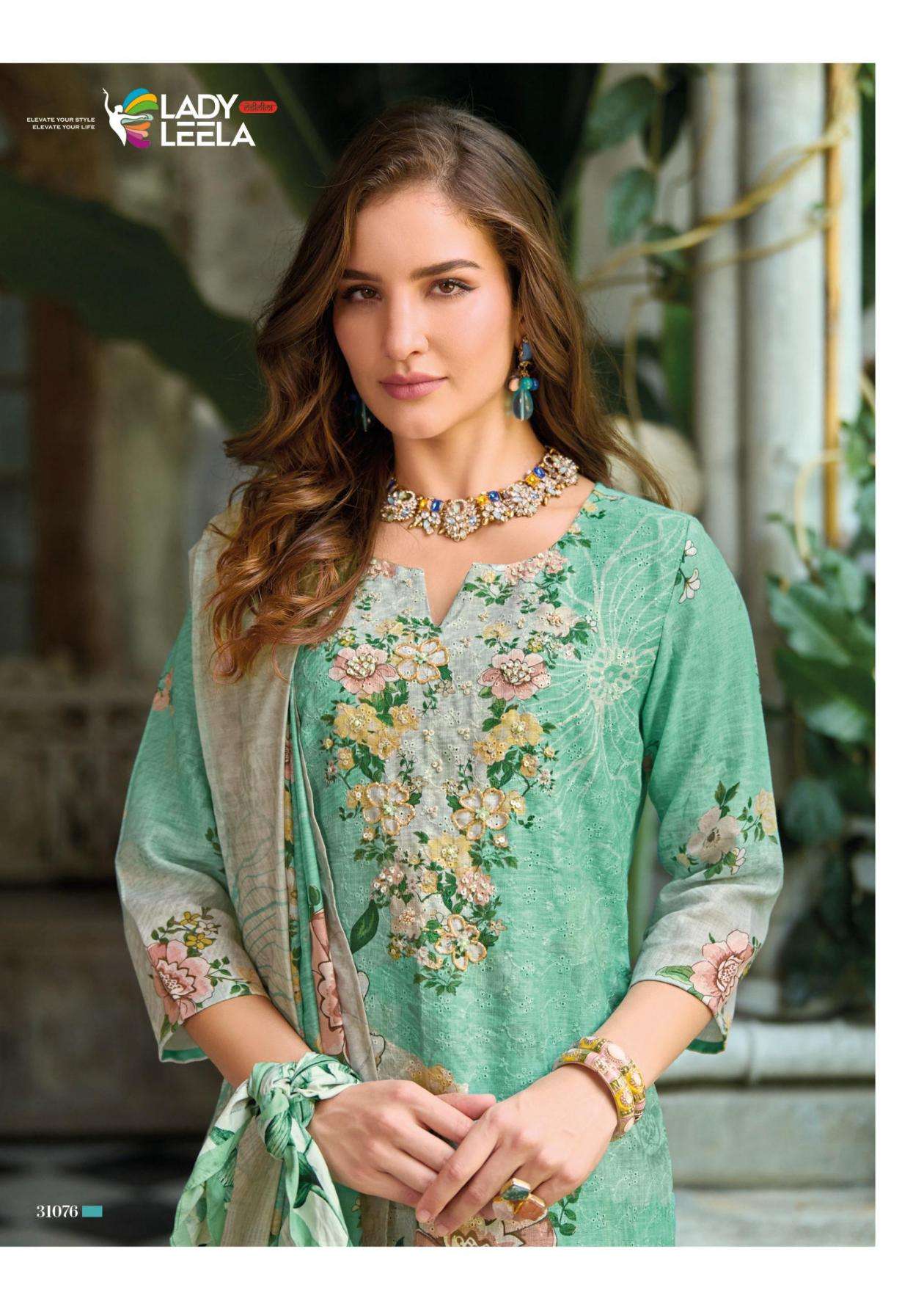 LADY LEELA PRESENTS SUMMER PASTELS VOL 2 READYMADE LINEN PARTY WEAR SUIT FOR WOMENS CATALOG WHOLESALER 