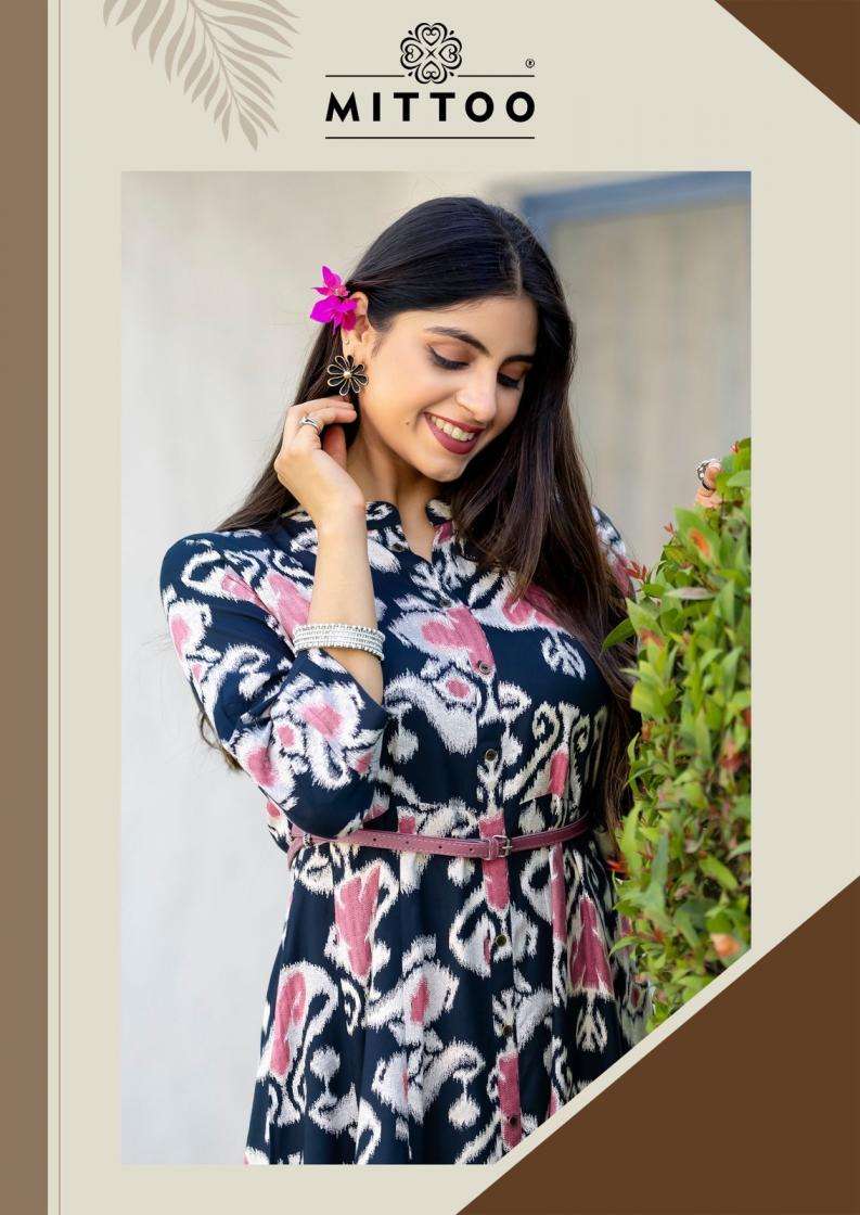 Mittoo Presents Belt Vol-21 Aesthetic Full Stitch Kurtis Catalog Wholesaler And Exporter 