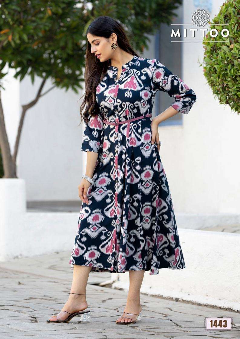 Mittoo Presents Belt Vol-21 Aesthetic Full Stitch Kurtis Catalog Wholesaler And Exporter 