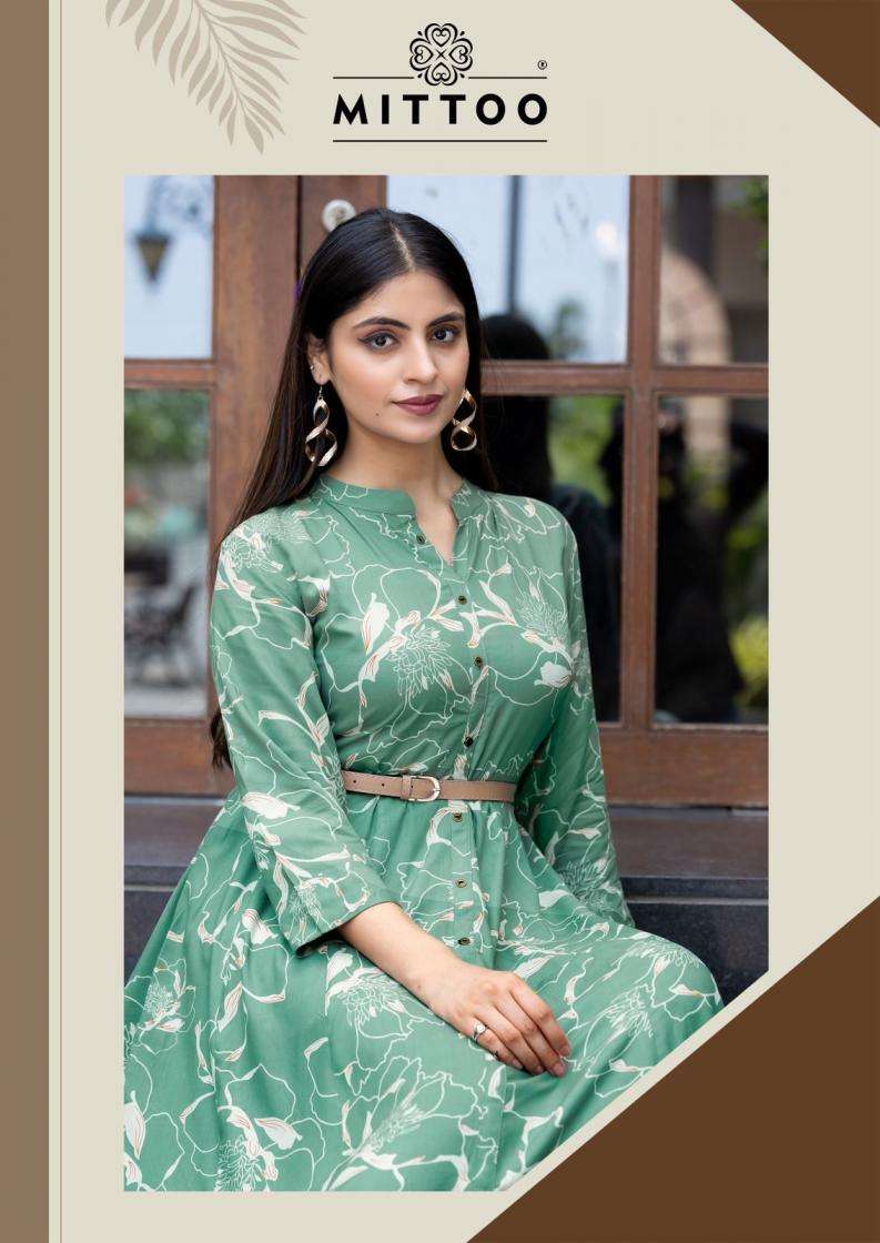 Mittoo Presents Belt Vol-21 Aesthetic Full Stitch Kurtis Catalog Wholesaler And Exporter 