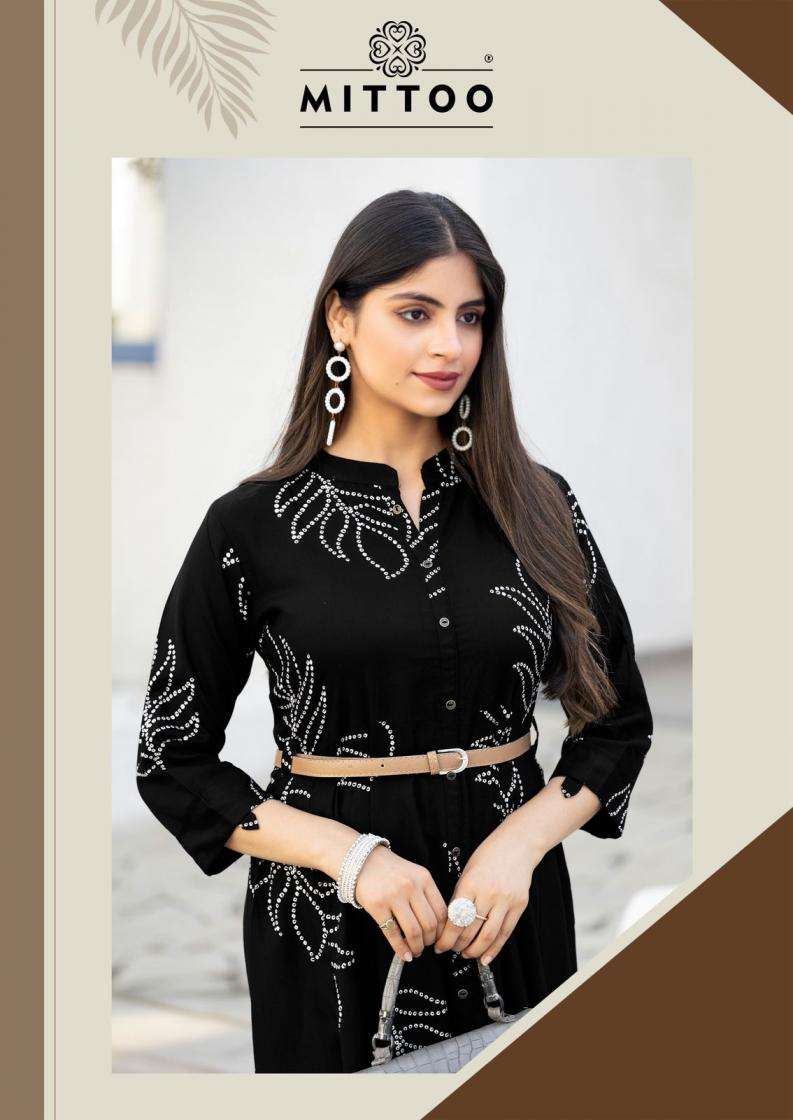 Mittoo Presents Belt Vol-21 Aesthetic Full Stitch Kurtis Catalog Wholesaler And Exporter 